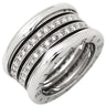 ブルガリ BVLGARI ビーゼロワン B-zero1 4バンド ダイヤ ホワイトゴールド K18WG ダイヤモンド #50(JP10) リング 指輪 750 18K WG 9号