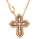 ダミアーニ DAMIANI ベルエポック クラウン S 20089079 ピンクゴールド K18PG ダイヤモンド ネックレス Au750 18K PG ダイヤ クロス 十字架