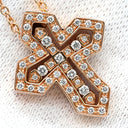 ダミアーニ DAMIANI ベルエポック クラウン S 20089079 ピンクゴールド K18PG ダイヤモンド ネックレス Au750 18K PG ダイヤ クロス 十字架