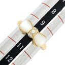 ヴァンクリーフアーペル Van Cleef & Arpels ヌーパピヨン ホワイトXイエローゴールド K18YG ダイヤモンド ホワイトシェル リング 指輪 ダイヤ ホワイトシェル 蝶 10号