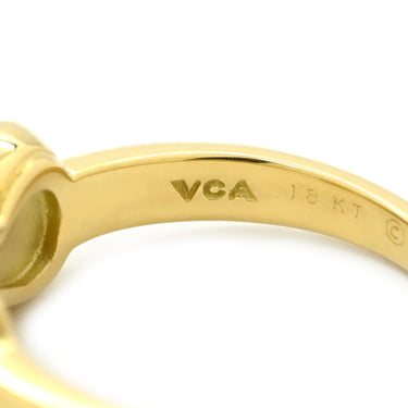 ヴァンクリーフアーペル Van Cleef & Arpels ヌーパピヨン ホワイトXイエローゴールド K18YG ダイヤモンド ホワイトシェル リング 指輪 ダイヤ ホワイトシェル 蝶 10号