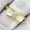 ヴァンクリーフアーペル Van Cleef & Arpels ヌーパピヨン ホワイトXイエローゴールド K18YG ダイヤモンド ホワイトシェル リング 指輪 ダイヤ ホワイトシェル 蝶 10号
