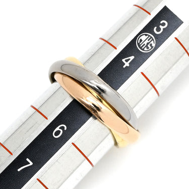 カルティエ Cartier トリニティ スモールモデル ホワイトゴールド×イエローゴールド×ピンクゴールド K18WG K18YG K18PG #45(JP5) リング 指輪 Au750 18K 3連 3重 3カラー 5号