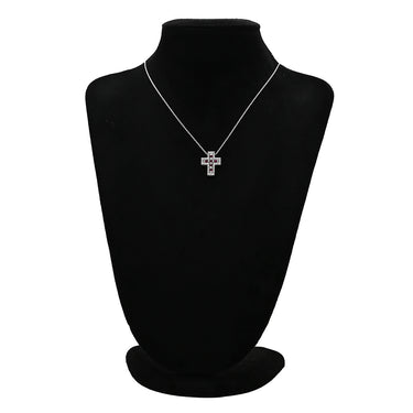 ダミアーニ DAMIANI ベルエポック レッド×ホワイトゴールド K18WG ダイヤモンド ルビー ネックレス ペンダント 750 18金 クロス 十字架 ダイヤ ルビー