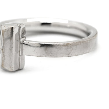 ティファニー Tiffany & Co T ワン ナロー ホワイトゴールド K18WG リング 指輪 T&Co. Au750 18K WG 2号