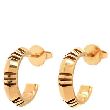 ティファニー Tiffany & Co アトラスX ピンクゴールド K18PG ピアス T＆Co. Au750 750 PG フープ ローマ数字