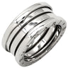 ブルガリ BVLGARI ビーゼロワン B-zero1 3バンド ホワイトゴールド K18WG #50(JP10) リング 指輪 18K WG 750 18金