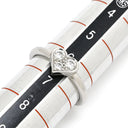 ティファニー Tiffany & Co センチメンタルハート ダイヤモンド プラチナシルバー Pt950 ダイヤモンド リング 指輪 T＆Co. プラチナ950 18K 3石 3粒 6.5号