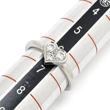 ティファニー Tiffany & Co センチメンタルハート ダイヤモンド プラチナシルバー Pt950 ダイヤモンド リング 指輪 T＆Co. プラチナ950 18K 3石 3粒 6.5号