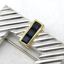 ティファニー Tiffany & Co スクエア シルバー×イエローゴールド シルバー925 K18YG 色石 ブローチ T＆Co. AG925 Au750 18K 四角形