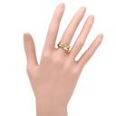 ティファニー Tiffany & Co 1837 インターロッキング サークル イエローゴールド K18YG リング 指輪 T＆Co. 750 750YG Wリング 8号