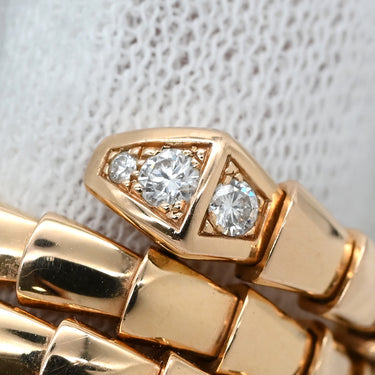 ブルガリ BVLGARI セルペンティ ヴァイパー ダブルコイル ピンクゴールド K18PG ダイヤモンド 14039 リング 指輪 ダイヤ 18K 750 PG 14号