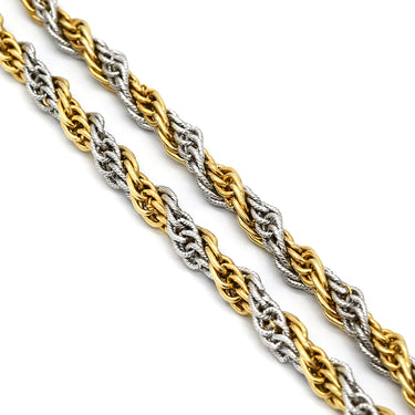 ミキモト MIKIMOTO ウェレンドルフ ネックレス ホワイトゴールドXイエローゴールド K14WG K14YG ネックレス Wellendorff 14K 585 WG YG ロープ ツイスト