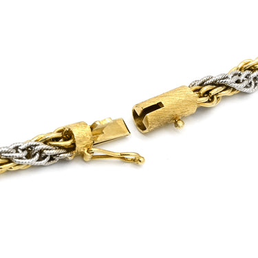 ミキモト MIKIMOTO ウェレンドルフ ネックレス ホワイトゴールドXイエローゴールド K14WG K14YG ネックレス Wellendorff 14K 585 WG YG ロープ ツイスト