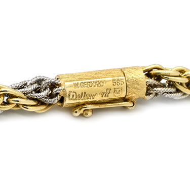 ミキモト MIKIMOTO ウェレンドルフ ネックレス ホワイトゴールドXイエローゴールド K14WG K14YG ネックレス Wellendorff 14K 585 WG YG ロープ ツイスト