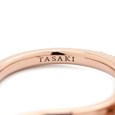 タサキ TASAKI クーゲルリング ピンクゴールド K18PG パール ダイヤモンド リング 指輪 TASAKI サクラゴールド 750 18K PG あこやパール ダイヤ ダブルフィンガー 12号