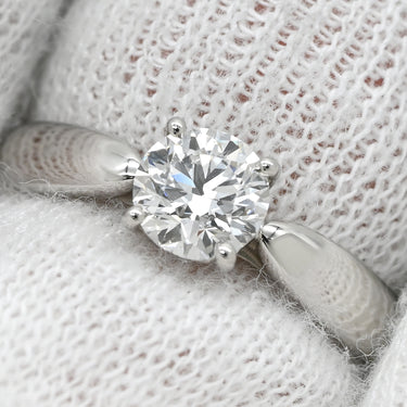 ティファニー Tiffany & Co ハーモニー ソリティア ダイヤリング プラチナシルバー Pt950 ダイヤモンド リング 指輪 T＆Co. 一粒 1P 立爪 0.28ct プラチナ950 11号