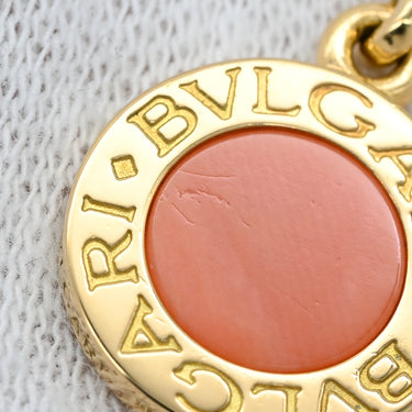 ブルガリ BVLGARI ブルガリブルガリ ピンク×イエローゴールド K18YG 珊瑚（コーラル） ペンダントトップ 18K 750 18金 コーラル
