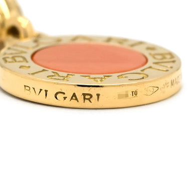 ブルガリ BVLGARI ブルガリブルガリ ピンク×イエローゴールド K18YG 珊瑚（コーラル） ペンダントトップ 18K 750 18金 コーラル