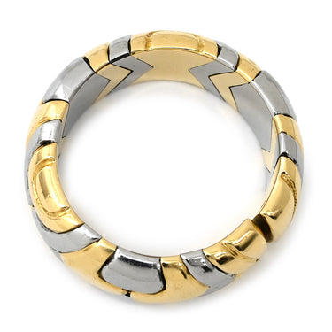 ブルガリ BVLGARI パレンテシ リング イエローゴールド×シルバー K18YG ステンレス リング 指輪 18K 750 18金 K18YG×SS コンビ 14号