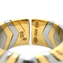 ブルガリ BVLGARI パレンテシ リング イエローゴールド×シルバー K18YG ステンレス リング 指輪 18K 750 18金 K18YG×SS コンビ 14号