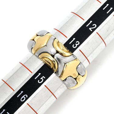 ブルガリ BVLGARI パレンテシ リング イエローゴールド×シルバー K18YG ステンレス リング 指輪 18K 750 18金 K18YG×SS コンビ 14号
