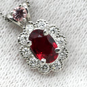 ノンブランド NON BRAND ルビー 0.49ct サファイア 0.06ct ダイヤモンド ペンダント レッド×ピンク×プラチナシルバー Pt900 ルビー ピンクサファイア ダイヤモンド PT850(チェーン) ネックレス 赤 ピンク 1石 1粒 オーバルミックスカット プラチナ