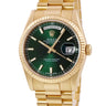 腕時計 ロレックス ROLEX デイデイト 36 118238 G番 自動巻き メンズ メーカーOH済 G番 K18YG無垢 グリーン フルーテッドベゼル