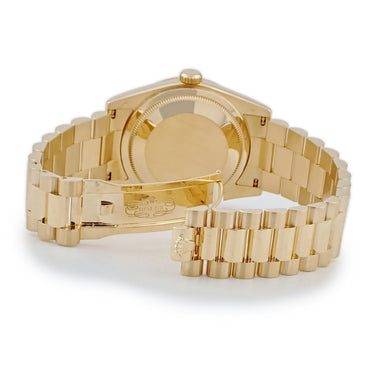 腕時計 ロレックス ROLEX デイデイト 36 118238 G番 自動巻き メンズ メーカーOH済 G番 K18YG無垢 グリーン フルーテッドベゼル