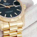 腕時計 ロレックス ROLEX デイデイト 36 118238 G番 自動巻き メンズ メーカーOH済 G番 K18YG無垢 グリーン フルーテッドベゼル