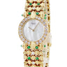 腕時計 ショパール CHOPARD クラシック 10/5635 クオーツ レディース メーカーOH済 K18YG無垢 純正ダイヤ&エメラルド シェル