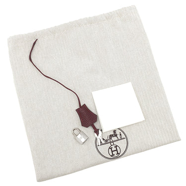 エルメス HERMES バーキン35 ルージュアッシュ フィヨルド ハンドバッグ シルバー金具 赤茶 ボルドー