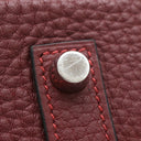 エルメス HERMES バーキン35 ルージュアッシュ フィヨルド ハンドバッグ シルバー金具 赤茶 ボルドー
