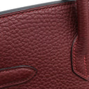エルメス HERMES バーキン35 ルージュアッシュ フィヨルド ハンドバッグ シルバー金具 赤茶 ボルドー