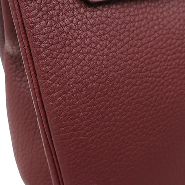 エルメス HERMES バーキン35 ルージュアッシュ フィヨルド ハンドバッグ シルバー金具 赤茶 ボルドー