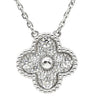 ヴァンクリーフアーペル Van Cleef & Arpels ヴィンテージアルハンブラ ペンダント VCARA46100 ホワイトゴールド K18WG ダイヤモンド ネックレス Au750 K18 12Pダイヤ
