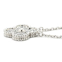 ヴァンクリーフアーペル Van Cleef & Arpels ヴィンテージアルハンブラ ペンダント VCARA46100 ホワイトゴールド K18WG ダイヤモンド ネックレス Au750 K18 12Pダイヤ