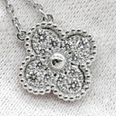 ヴァンクリーフアーペル Van Cleef & Arpels ヴィンテージアルハンブラ ペンダント VCARA46100 ホワイトゴールド K18WG ダイヤモンド ネックレス Au750 K18 12Pダイヤ