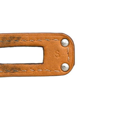 エルメス HERMES ケリードゥブルトゥール レッド×シルバー リザード メタル 14037 ブレスレット 赤 2連 2重 レザーブレス