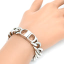 クリスチャン・ディオール Christian Dior ICON チェーンリンク Sサイズ B1081HOMMT_D000 シルバー 真鍮 ブレスレット CD ロゴ
