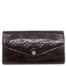 ルイヴィトン LOUIS VUITTON ポルトフォイユ サラ M90152 アラマント モノグラムヴェルニ 長財布 ゴールド金具 二つ折り 赤紫