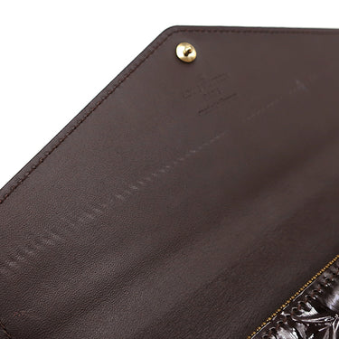 ルイヴィトン LOUIS VUITTON ポルトフォイユ サラ M90152 アラマント モノグラムヴェルニ 長財布 ゴールド金具 二つ折り 赤紫