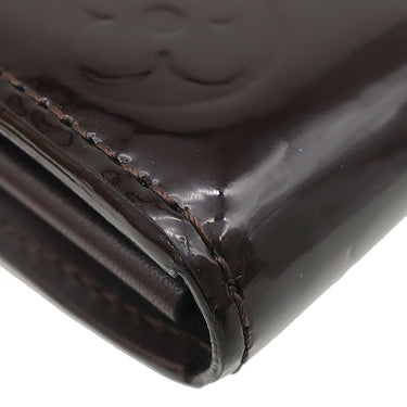 ルイヴィトン LOUIS VUITTON ポルトフォイユ サラ M90152 アラマント モノグラムヴェルニ 長財布 ゴールド金具 二つ折り 赤紫