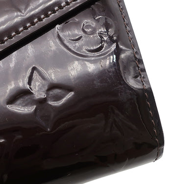 ルイヴィトン LOUIS VUITTON ポルトフォイユ サラ M90152 アラマント モノグラムヴェルニ 長財布 ゴールド金具 二つ折り 赤紫