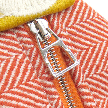 エルメス HERMES ブリッド ア ブラック アニモー ブロック テュイル トワルシェブロン ポーチ シルバー金具 バニティ ゾウ ウマ