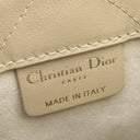 クリスチャン・ディオール Christian Dior ブックトート バッグ ミニ ベージュ カーフ ショルダーバッグ シャンパンゴールド金具 マイクロカナージュ チャーム