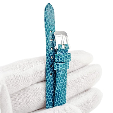 ヴァンクリーフアーペル Van Cleef & Arpels 純正 ターコイズ リザード K18WG 腕時計パーツ 替え リザードバンド ベルト 10mm ターコイズ K18WG無垢 尾錠付き バネ棒