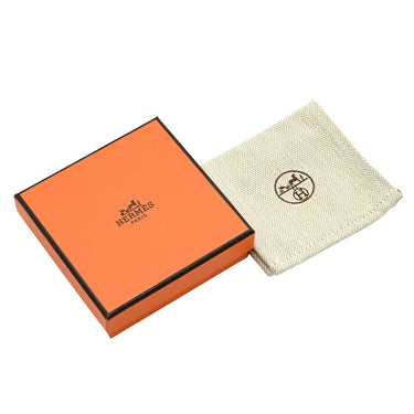 エルメス HERMES シェーヌダンクル スタッズ ブラウン×ローズゴールド ヴォースイフト GP ネックレス PG金具 ラージモチーフ レザー 茶
