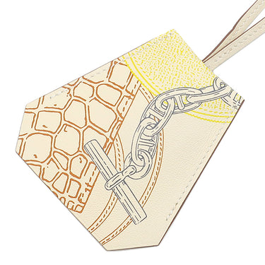 エルメス HERMES クロシェット インアンドアウト ナタ スイフト キーリング シルバー金具 IN&OUT
