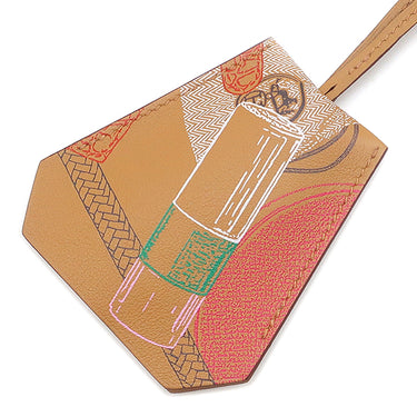 エルメス HERMES クロシェット インアンドアウト ビスキュイ スイフト キーリング シルバー金具 IN&OUT